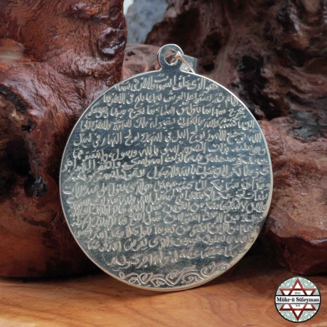 Tamamı EL Yazması Hadid Süresi 57. Ayet 925 Ayar Gümüş Kolye