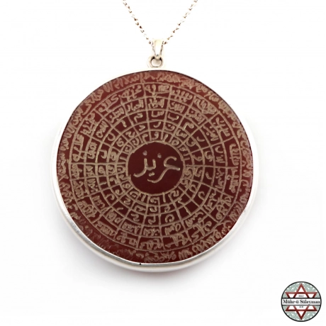 Cennetül Esma Dairesi Özel Vefklı 925 Ayar Gümüş Kolye