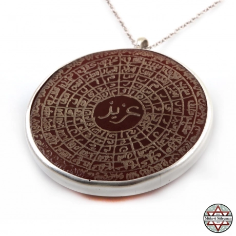 Cennetül Esma Dairesi Özel Vefklı 925 Ayar Gümüş Kolye