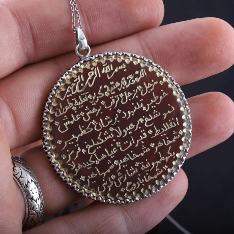 Berhetiyye Duası Tamamı El Yazısı Akik Kolye