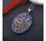 Ve Tevekkel Alallah Yazılı Lapis Lazuli Taşlı Dualı Kolye
