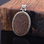 Akik Taşlı El Yazısı Name-i Peygamber Duası Kolye