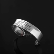 925 Ayar Gümüş Göktürkçe Yazılı Bileklik