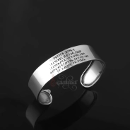 925 Ayar Gümüş Göktürkçe Yazılı Bileklik