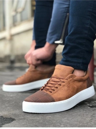 Bağcıklı Beyaz Cilt Deri Spor Klasik Erkek Ayakkabı