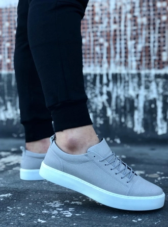 Bağcıklı Mor Cilt Deri Spor Klasik Erkek Ayakkabı