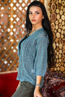 Ajurlu Hırka Çağla