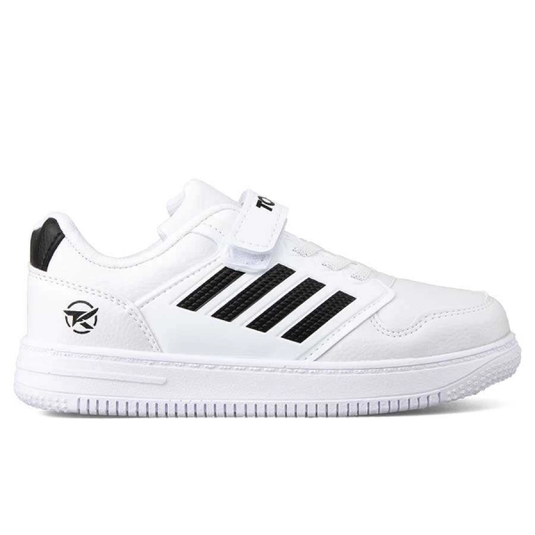 Siyah Çizgili Beyaz Spor Ayakkabı