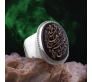 Allahümme Salli Ala Muhammed Yazılı Yemen Akik Gümüş Yüzük