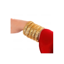 22 Ayar Altın Kaplama 1.5 Cm Yılan Desen Bilezik