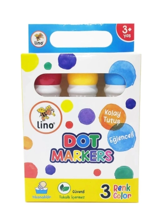 Lino Dot Markers 3 Renk Yıkanabilir