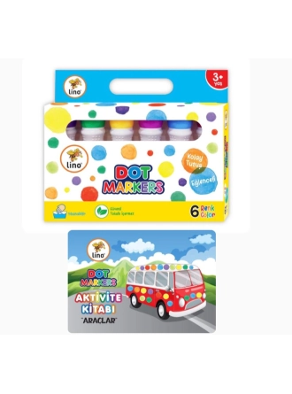 Lino Dot Markers 6'lı Boya Seti & Aktivite Kitabı (Araçlar)