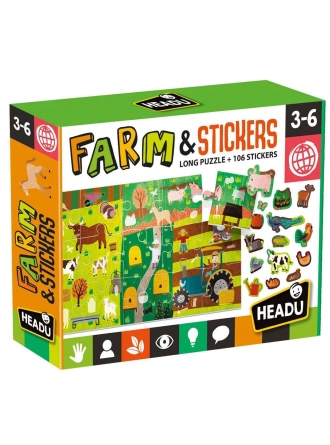 Headu Puzzle & Sticker The Farm