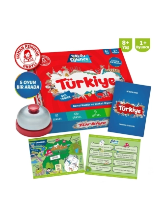 Türkiye Dikkat Ve Genel Kültür Oyunu Çocuk Aile Kutu Oyun Seti