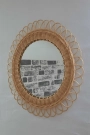 Bambu Duvar Aynası - Dış çapı 58cm x iç çapı 35cm .