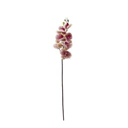 Yapay Orkide Dalı Gerçek Dokunuş Mor Beyaz 90 cm