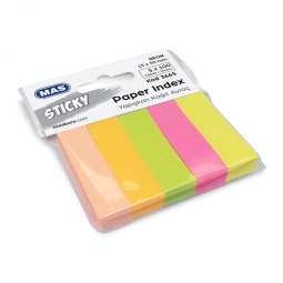 Mas Yapışkanlı Kağıt Ayraç 15X50 Neon 5 Renk 100Sayfa