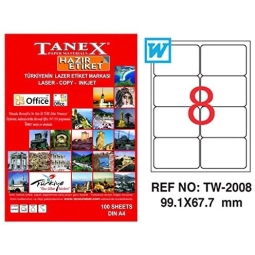 Tanex Tw-2008 99,1X67,7 Mm Lazer Etiket 100 Ad