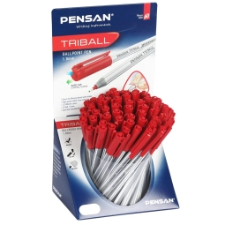 Pensan Triball Tükenmez Kalem Kırmızı 60 Lı Stand