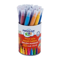 Pensan Kidz 20 Renk Fırça Uçlu Keçeli Kalem