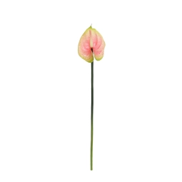 Yapay Antoryum Çiçeği Canlı Dokunuş Pembe 40 cm