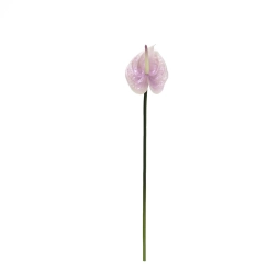 Yapay Antoryum Çiçeği Canlı Dokunuş Lila 40 cm