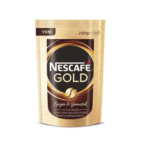 Nescafe Hazır Kahve Gold Folyo 200 Gr