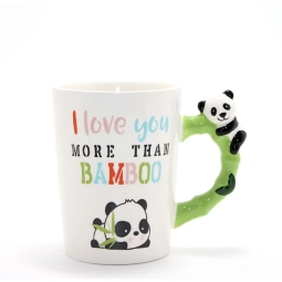 Porselen Panda Tasarımlı Kupa Bardak