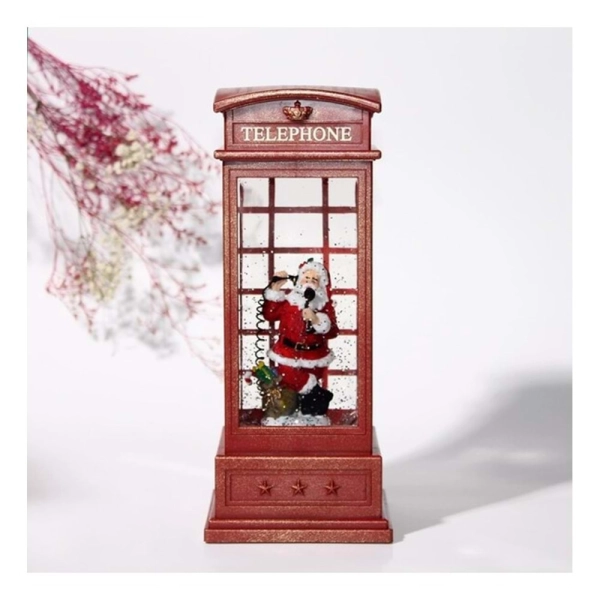 Telefon Külübeli Noel Baba Kar küresi Müzikli Işıklı Küre