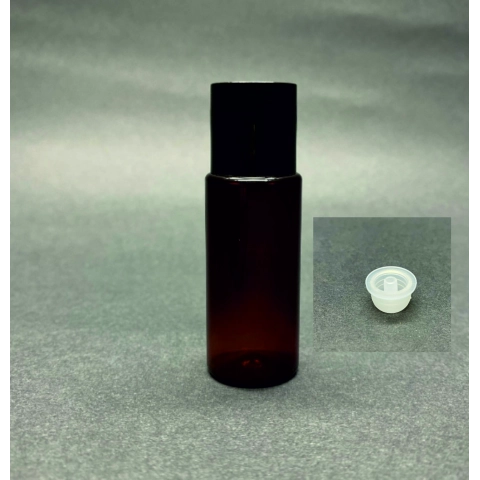 35 Cc Amber Pet Şişe - Siyah Kapaklı damlalıklı  - 