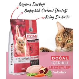 Pro Perfeck Premium Tavuklu Narlı Havuçlu Yavru Kedi Maması 2 KG