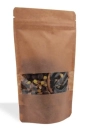 Kraft Pencereli Kilitli Doypack 13*22,5*7 1 adet 250g kapasiteli