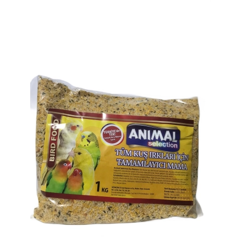 animal selection meyveli kuş maması kuru 1 kg