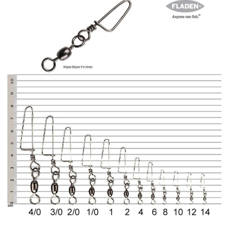 FLADEN - KLİPS COASTLOCK SWİVELS- 2-4 - PAKET