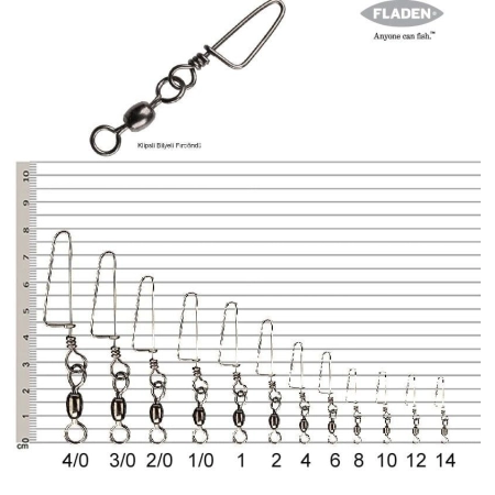 FLADEN - KLİPS COASTLOCK SWİVELS- 6-8-10- PAKET