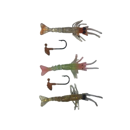 FLADEN 10CM KARİDES SİLİKON 3 LÜ SET İĞNELİ