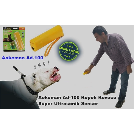 Aokeman Sensor Ultrasonic Köpek Kovucu (SARI)