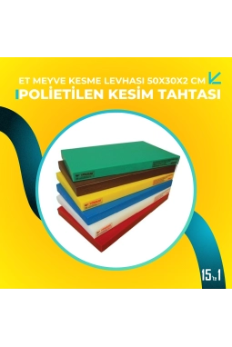 Polietilen Kesim Tahtası Et Meyve Kesme Levhası 50X30X2 Cm