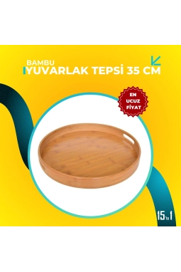 Bambu Yuvarlak Tepsi