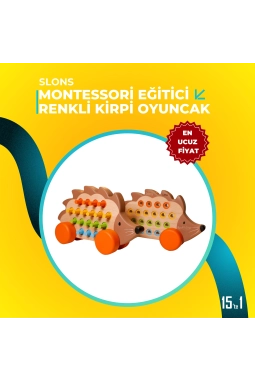 Montessori Eğitici Renkli Kirpi Oyuncak