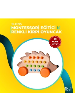 Montessori Eğitici Renkli Kirpi Oyuncak