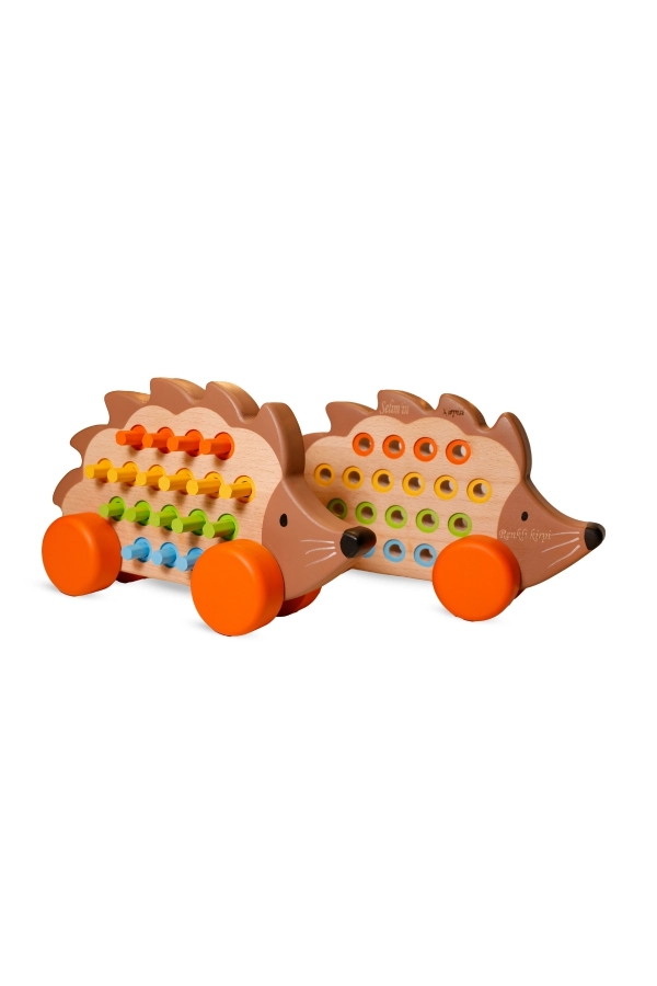  Ahşap, Eğitici Renkli Kirpi Oyuncak. Montessori, Tak Çıkar, hareketli, Kişiselleştirilebilir. 