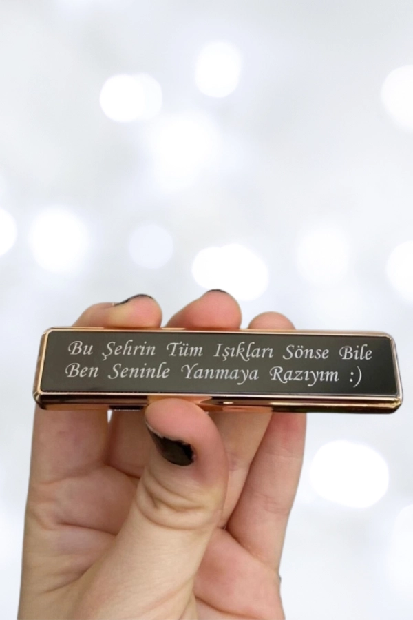 Kişiye Özel Usb Şarjlı Çakmak - İsteğe Özel Yazı Yazılır
