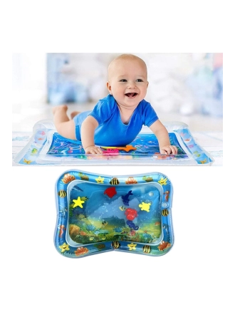 Bebek Su Oyun Matı Tummy Time Karın Üstü Aktivite Zamanı Şişirilebilen Su Matı